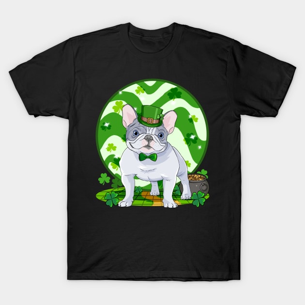 French Bulldog Dog St Patricks Day Irish Leprechaun T-Shirt by Noseking